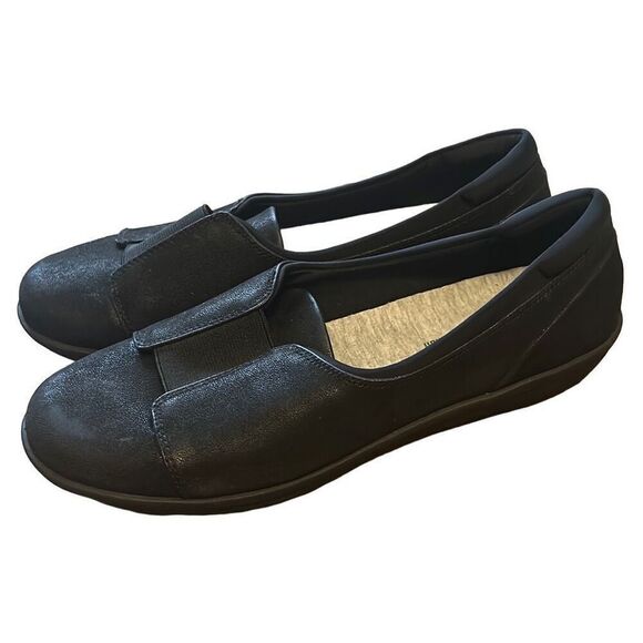 Clarks Cloud Steppers Black Ayla Band Slip on Comfort‎ Shoes 8.5 - Picture 3 of 7
